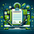 A digital illustration representing a Service Level Agreement for outsourced service desks